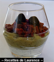 Verrines courgettes, tomates confites et St Môret