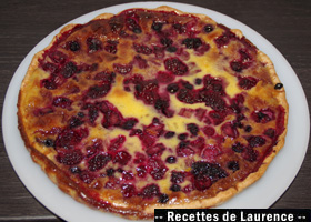 Tarte rhubarbe - fruits rouges