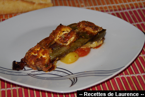Gratin de tomates, aubergines, poivrons et chèvre
